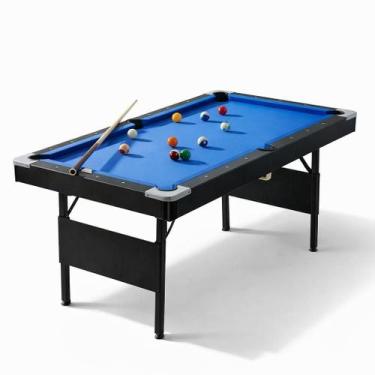 Imagem de Mesa de Sinuca Dobrável MDF Preta Ahead Sports Completa com Tacos e Bo