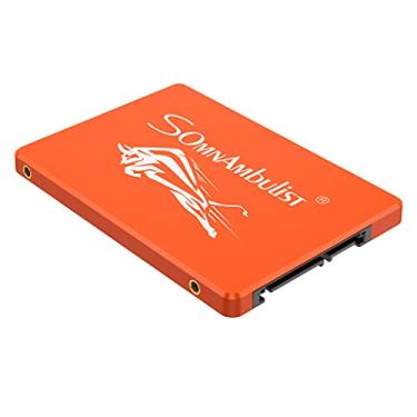 Imagem de Somnambulist SSD 120GB SATA III 6GB/S Interno Disco sólido 2,5”7mm 3D NAND Chip Up To 520 Mb/s (Laranja Bovino-120GB)