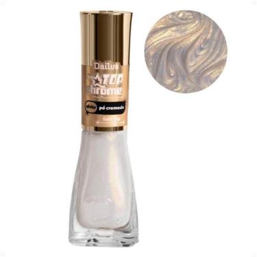 Imagem de Esmalte Top Coat Dailus Top Chrome Efeito Pó Cromado 8ml, Gold Top