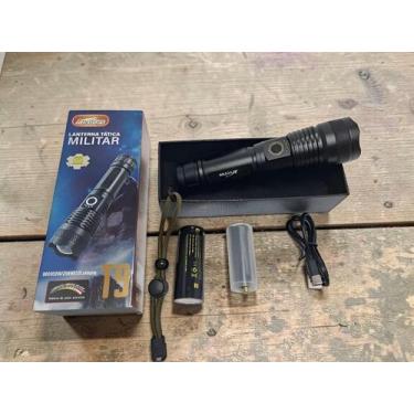 Imagem de Lanterna Tática T9 Recarregável Usb Super Potente Com Zoom - ESPIN