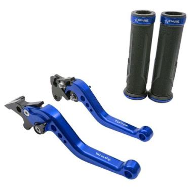 Imagem de Kit Manopla Manete Esportivo Yes 125 Intruder 125 Dafra Riva - Stark R