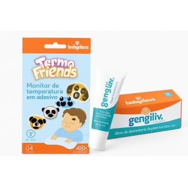 Imagem de Kit Gengiliv pomada p/ gengiva + Adesivo Termômetro p/ febre - babydea
