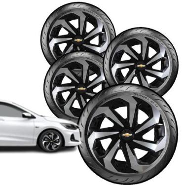 Imagem de Jogo Calota Spider Silver Aro 14 Gm Corsa Celta Prisma