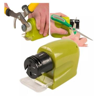 Imagem de Amolador Afiador Portátil Para Facas E Tesouras Bivolt Pilha - Yeet