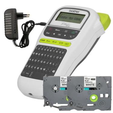 Imagem de Rotulador Pt-h110 + 2 Fita Tze-231 X-full + Fonte - BROTHER
