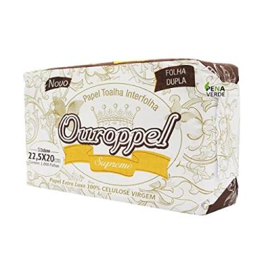 Imagem de Papel Toalha Interfolha 2 Dobras 22,5x20cm Folha Dupla CX 1000 FL Ouroppel