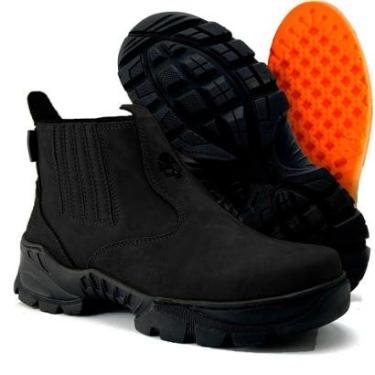 Imagem de Bota Botina Masculina Segurança Trabalho 100% Couro Rural - Armata-Masculino