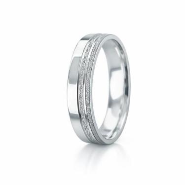 Imagem de Aliança em Prata 925 Diamantada - Design Exclusivo e Moderno - Justino