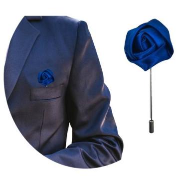 Imagem de Lapela Broche De Tecido Terno Casamento Noivo Padrinho Flor - RPires, 