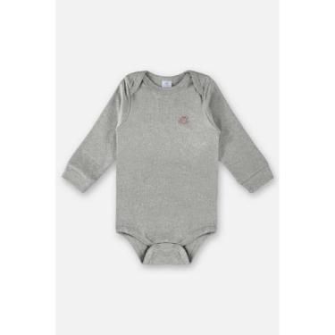 Imagem de Body Manga Longa Para Bebê Unissex Up Baby, Cinza, G