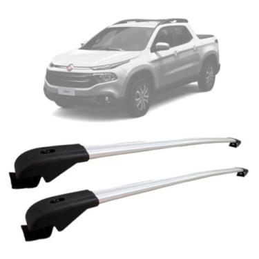 Imagem de Rack De Teto Travessa Fiat Toro 2016 a 2022 Aluminio MN-244 Preto MN-2