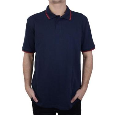 Imagem de Camisa Polo Masculina MC Hering Marinho - 3M11, G, Azul