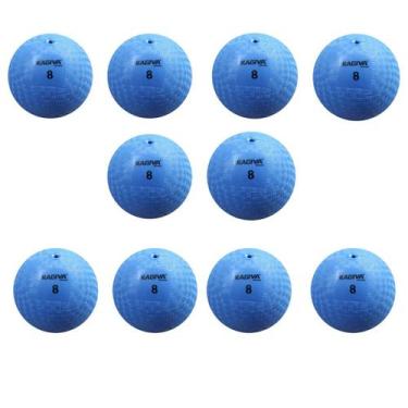 Imagem de Kit 10 Bola De Iniciação Kagiva N8 De Borracha Cor:Vermelho, Azul