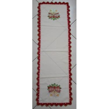 Imagem de Caminho de mesa acabamento em crochê Natal - 150cm x 49cm - CK Artesan