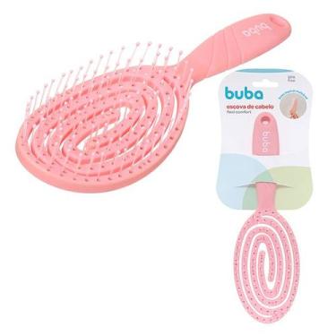 Imagem de Escova De Cabelo Infantil Flexi Confort Macia e Desembaraçante Baby Bu