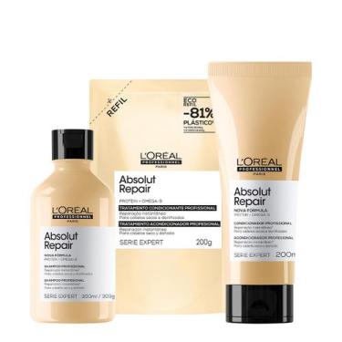 Imagem de Kit L'Oréal Professionnel Absolut Repair Home Care Refil (3 produtos)