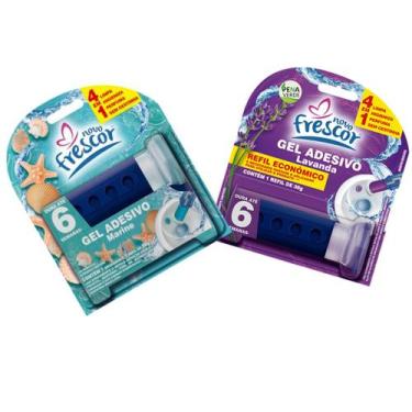 Imagem de Detergente Sanitários COM APLICADOR + REFIL Gel Adesivo 38g Novo Fresc