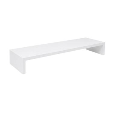 Imagem de Suporte Monitor Base Gamer Para Mesa 15x90x20cm MDF Branco - Instaloja
