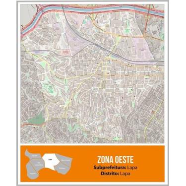 Imagem de Mapa Bairro Lapa Município De São Paulo-Sp- Magnético - Citimaps 