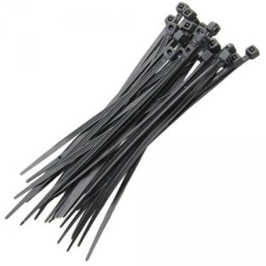 Imagem de 100 Peças Abraçadeira Nylon Preta 3,5x200mm Pacote G20