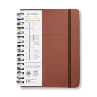 Imagem de Planner Permanente Semanal Cicero Classica Café Notas Wire-O A5