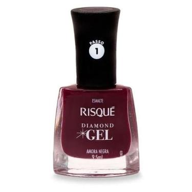 Imagem de Esmalte Risqué Diamond Gel Amora Negra Cremoso 9,5ml