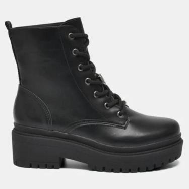 Imagem de Coturno Feminino Via Marte Tratorado 005-004, Preto, 37