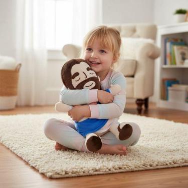 Imagem de Boneco De Pelúcia Jesus Respira E Alivia Ansiedade Luz E Som - - Impor