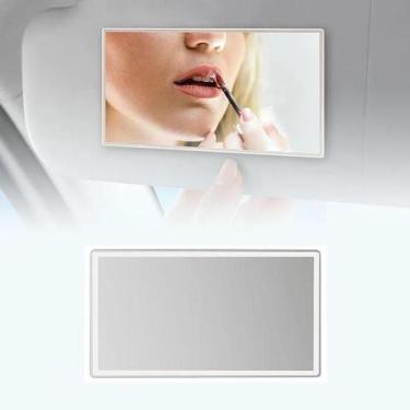Imagem de Espelho De Maquiagem Universal Em Aço Inoxidável Para Carro, Visor HD 
