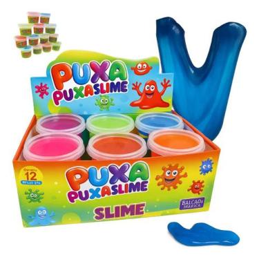 Imagem de Kit 72 Slime Puxa Puxa Amoeba Geleca Massinha Lembrancinha - Puxa puxa