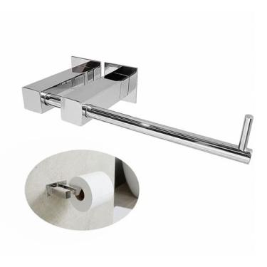 Imagem de Porta Papel Higiênico Papeleira Para Banheiro Inox 304 Ref. QRED4002 -