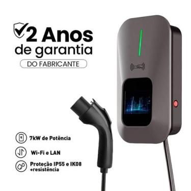 Imagem de Carregador Liteon Wallbox para Carro Elétrico Tipo 2 220V 32A Cabo 5m 
