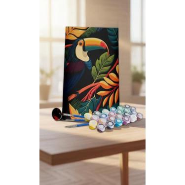 Imagem de Kit Pintura Numerada Terapêutica Tela e Tintas - Congratulations Store