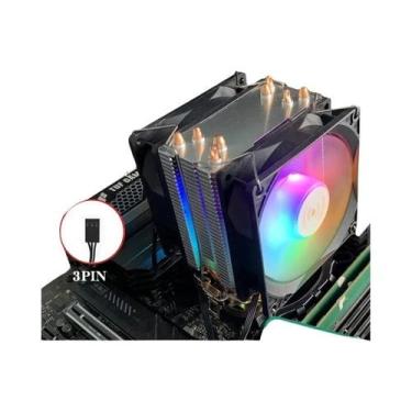 Imagem de Cooler De Ar RGB Silencioso Para CPU X99 Com 2/4 Heat Pipes 3PIN/4PIN 