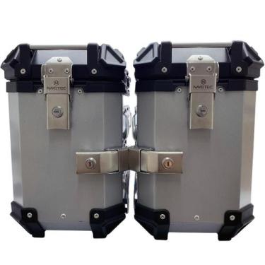 Imagem de Par Bau Bauleto Universal Lateral Moto 36 Litros Alumínio - Navetec, P