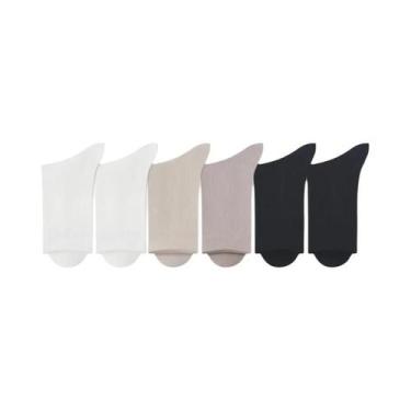 Imagem de Meias Masculinas plus Size 6 Pares EUR44-50 Algodão De Alta Qualidade 