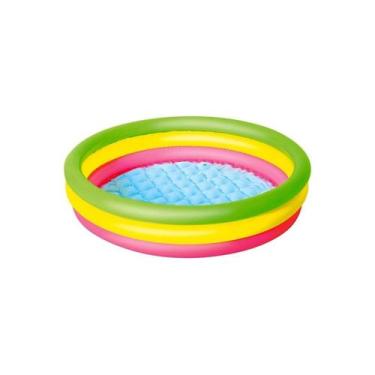 Imagem de Piscina Inflável 3 Aneis Coloridos 62L - Bel Fix