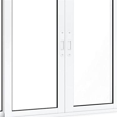 Imagem de Janela de Correr Alumínio Central 2 Folhas Móveis 2 Fixas Lucasa Eccellente 120cmx200cm Branco