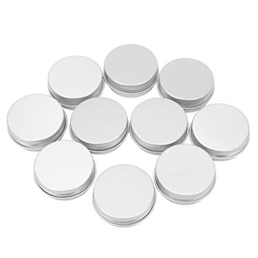Imagem de Latas de alumínio, resistentes para evitar vazamentos, 10 unidades de latas redondas de alumínio vazias tamanho portátil para lama de cabelo para uso diário (10 ml)