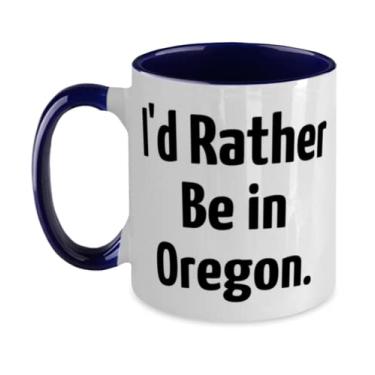 Imagem de Best Oregon Gifts, I'd Rather Be in Oregon, Oregon Two Tone 325 ml Caneca de