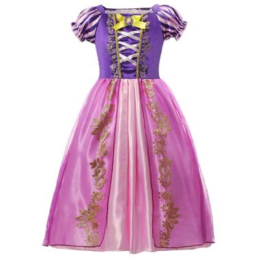 Imagem de Vestido Fantasia Princesas Disney Infantil Rapunzel Clássico
