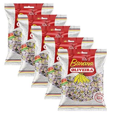 Imagem de Kit 5 Balas Banana 500g - Oliveira