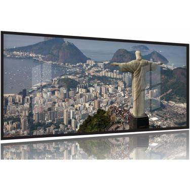 Imagem de Quadro Decorativo Cristo Redentor Rio de Janeiro 130x60 Moldura Preta 2x2