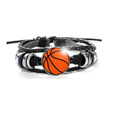 Imagem de Genérico Pulseira Bola de Basquete Unissex e Ajustável