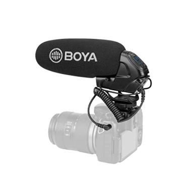 Imagem de BOYA Microfone de câmera espingarda com filtro de corte baixo/microfone de câmera compatível com Smartphone/DSLR Câmera/filmadora Perfeito para entrevista/gravação de vídeo (BY-BM3032)