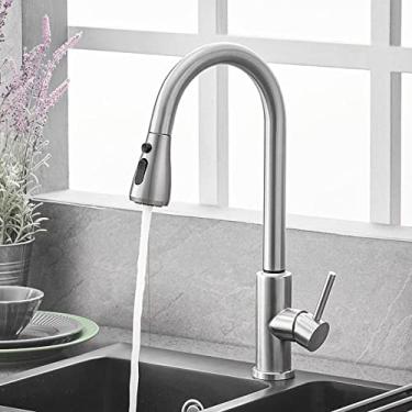 Imagem de Torneiras de cozinha com sensor de níquel removível, torneira de pia quente e fria, misturador de cozinha, controle de toque, torneira de pia, escova de níquel 018, china