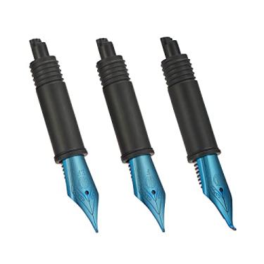 Imagem de Conjunto de 3 canetas-tinteiro Hongdian pontas azuis (fina, extra fina e ponta dobrada) para Black Forest 1850, 1851, 1861, M2, M1, 1843, 6013, 517D, 517S, 525, 1843 e 920