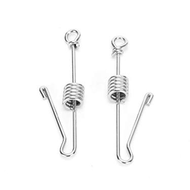 Imagem de Anel de pé de papagaio de aço inoxidável anel de abertura de pássaros fivela de perna para atividade ao ar livre anel de tornozeleira para pássaros pequenos, médios e grandes (G)