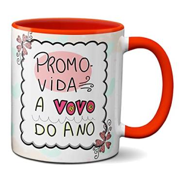Imagem de Caneca Dos Avós Presente Revelação Promovida A Vovó Do Ano (Vermelha)
