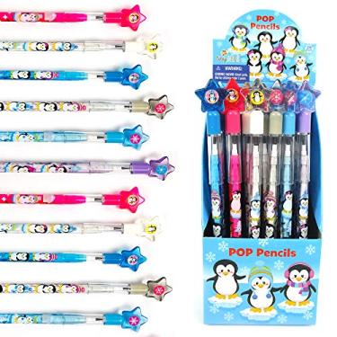 Imagem de TINYMILLS 24 peças de pinguins multipontos, empilháveis, com borracha para lembrancinhas de festa temáticas de inverno, patinação no gelo, brindes de festa em sala de aula, prêmios de carnaval